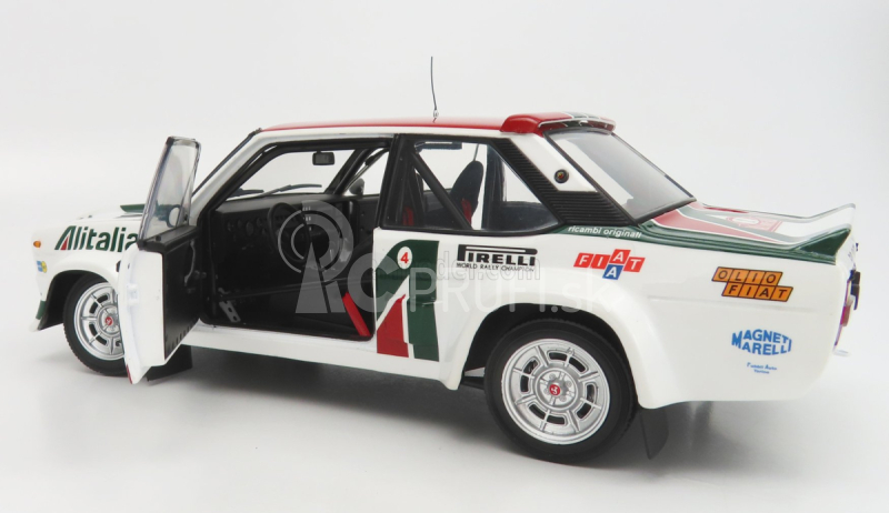 Kyosho Fiat 131 Abarth Alitalia N 2 Rally Montecarlo 1978 W.rohrl - C.geistdorfer 1:18 Biela zelená červená