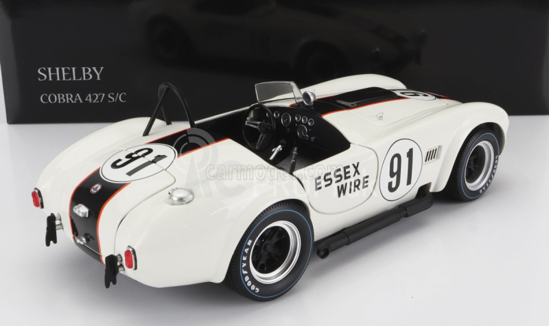 Kyosho Ford usa Shelby Cobra 427 S/c Spider Essex Wire N 91 500km Bridgehampton 1965 S.scott 1:18 Biela