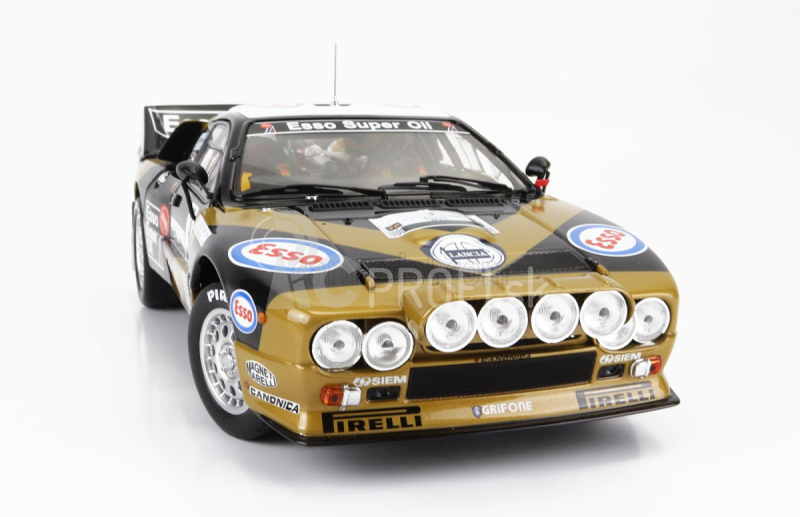 Kyosho Lancia 037 Grifone Esso N 3 Rally Targa Florio 1985 F.tabaton - L-tedeschini 1:18 Black Gold