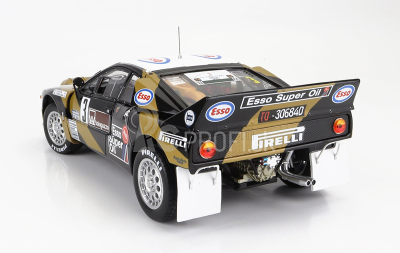 Kyosho Lancia 037 Grifone Esso N 3 Rally Targa Florio 1985 F.tabaton - L-tedeschini 1:18 Black Gold