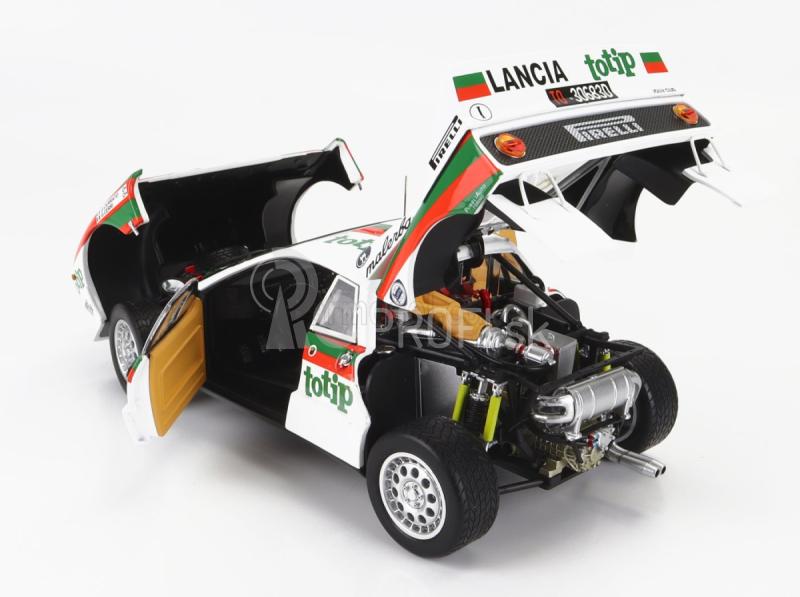 Kyosho Lancia 037 Totip N 3 Rally Isola D'elba 1985 D.cerrato - G.cerri 1:18 Biela červená zelená