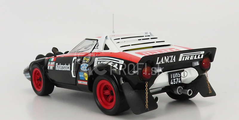 Kyosho Lancia Stratos Hf Olio Fiat Vs Corse (nočná verzia) N 1 Rally Hunsruck 1978 W.rohrl - C.geistdorfer 1:18 Čierna červená biela