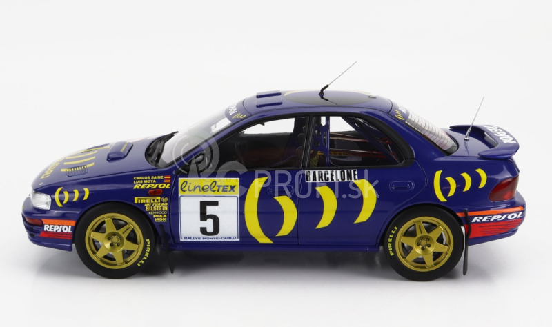 Kyosho Subaru Impreza 555 Repsol N 5 Winner Rally Montecarlo 1995 C.sainz - L.moya 1:18 Modrá Žltá