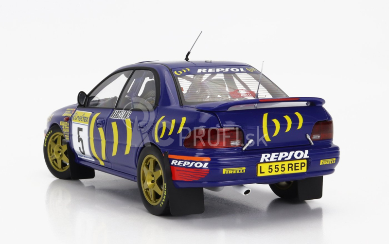 Kyosho Subaru Impreza 555 Repsol N 5 Winner Rally Montecarlo 1995 C.sainz - L.moya 1:18 Modrá Žltá