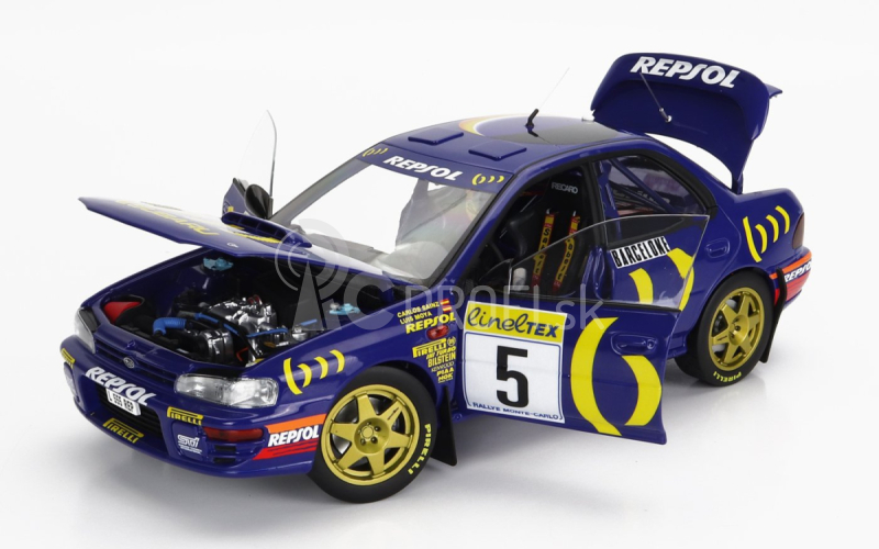 Kyosho Subaru Impreza 555 Repsol N 5 Winner Rally Montecarlo 1995 C.sainz - L.moya 1:18 Modrá Žltá