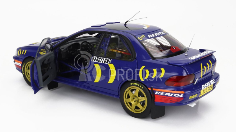 Kyosho Subaru Impreza 555 Repsol N 5 Winner Rally Montecarlo 1995 C.sainz - L.moya 1:18 Modrá Žltá