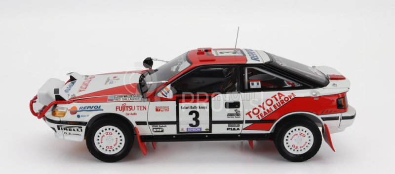 Kyosho Toyota Celica Gt-four St165 (nočná verzia) N 3 Winner Rally Safari Rally 1990 B.waldegard - F.gallagher 1:18 Biela červená