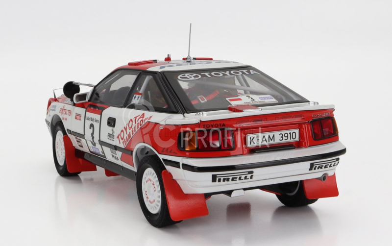 Kyosho Toyota Celica Gt-four St165 (nočná verzia) N 3 Winner Rally Safari Rally 1990 B.waldegard - F.gallagher 1:18 Biela červená