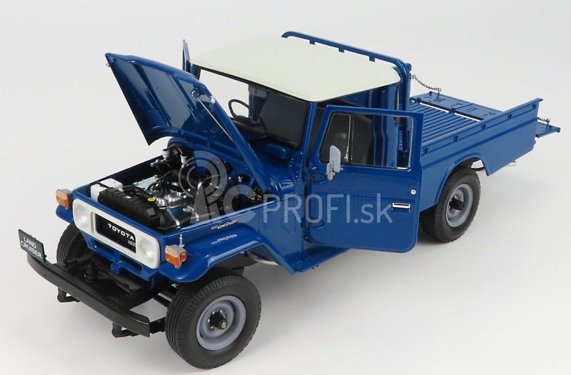 Kyosho Toyota Land Cruiser 40 4x4 Pick-up 1980 1:18 Modrá biela