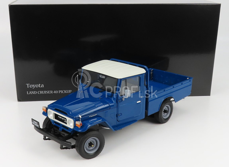 Kyosho Toyota Land Cruiser 40 4x4 Pick-up 1980 1:18 Modrá biela