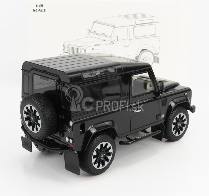 LCD model Land rover Defender 90 Works V8 70th Edition 2018 1:18 Black