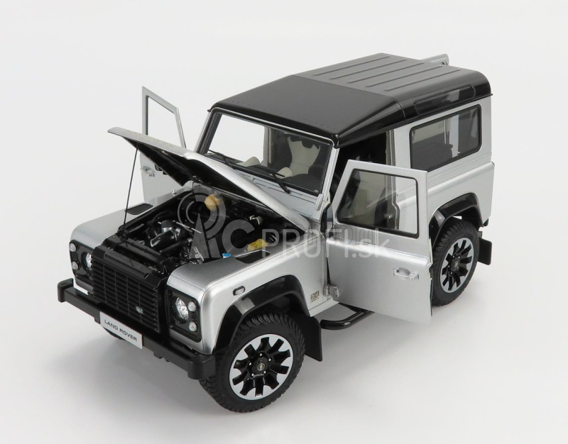 LCD model Land rover Defender 90 Works V8 70th Edition 2018 1:18 Silver