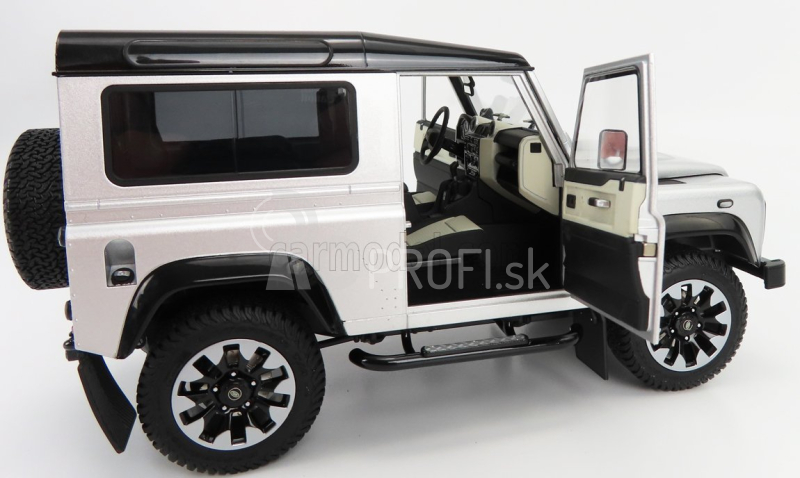 LCD model Land rover Defender 90 Works V8 70th Edition 2018 1:18 Silver