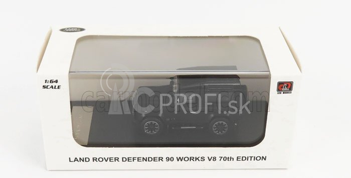 LCD model Land rover Defender 90 Works V8 70th Edition 2018 1:64 Matt Black