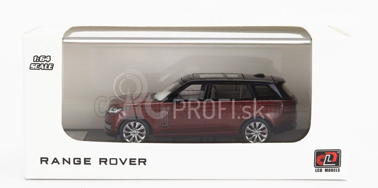 LCD model Land rover Range Rover 2022 1:64 Červený