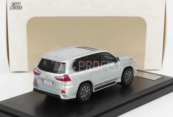 LCD model Lexus Lx570 2018 1:64 strieborný