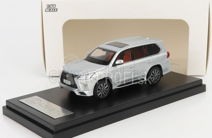 LCD model Lexus Lx570 2018 1:64 strieborný