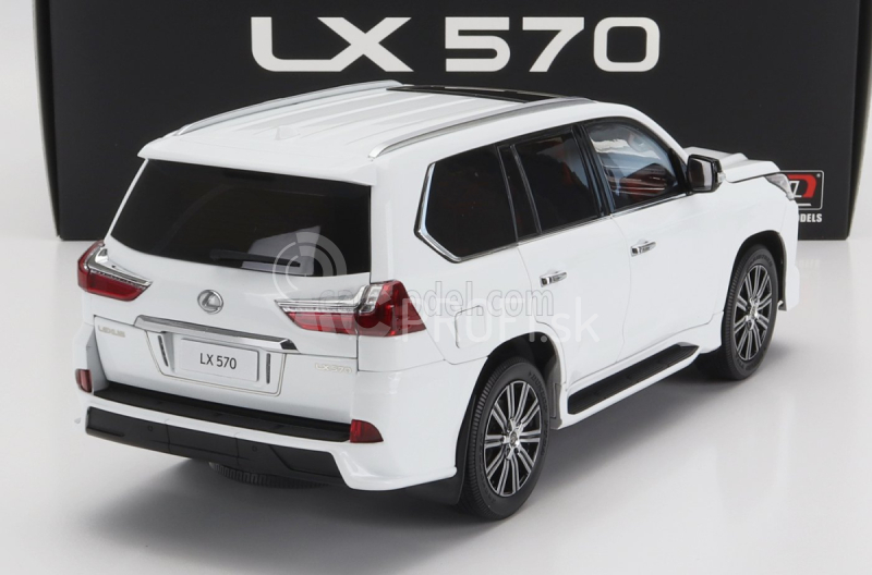 LCD model Lexus Lx570 2022 1:18 biely