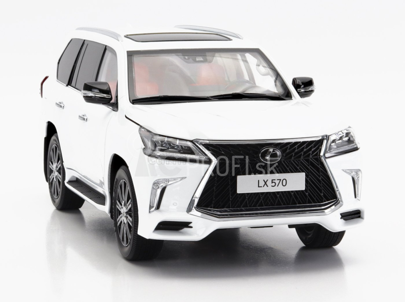 LCD model Lexus Lx570 2022 1:18 biely