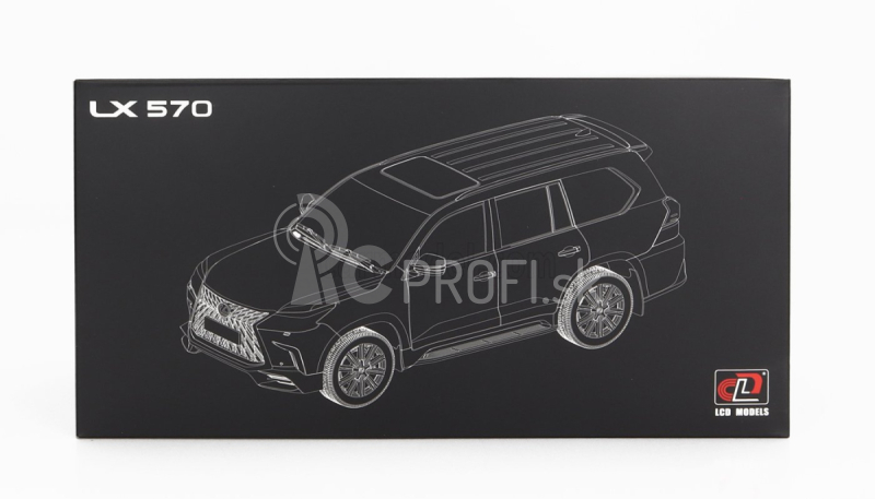 LCD model Lexus Lx570 2022 1:18 Black