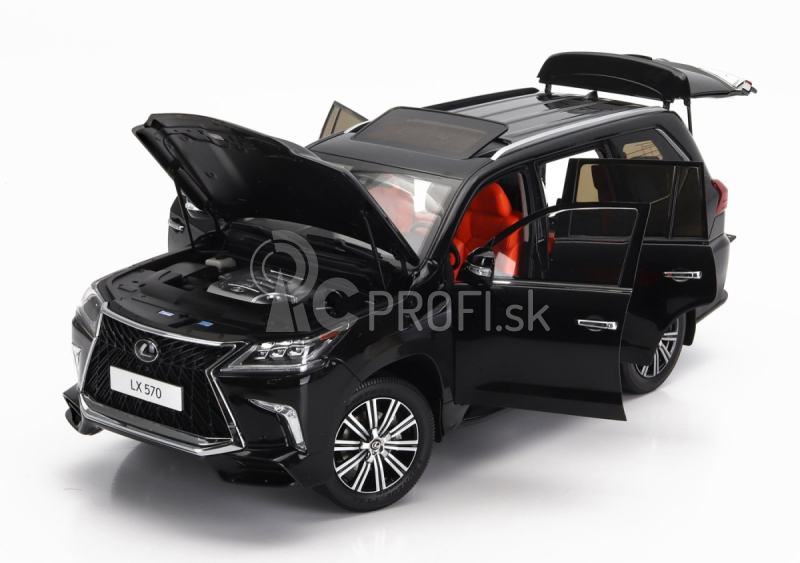 LCD model Lexus Lx570 2022 1:18 Black