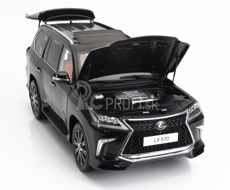 LCD model Lexus Lx570 2022 1:18 Black