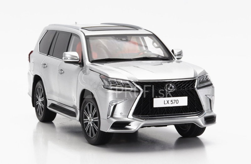 LCD model Lexus Lx570 2022 1:18 strieborný