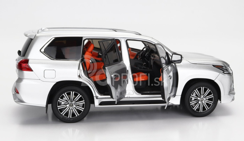 LCD model Lexus Lx570 2022 1:18 strieborný