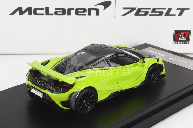 LCD model Mclaren 765lt 2020 1:64 horčicovo žltá