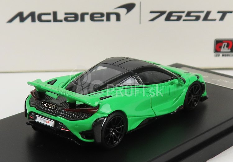 LCD model Mclaren 765lt 2020 1:64 zelený