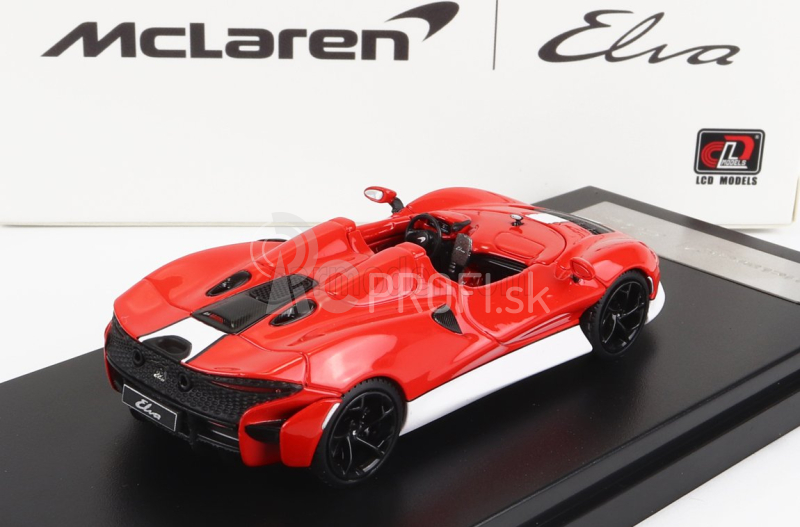 LCD model Mclaren Elva 2020 1:64 Červená biela