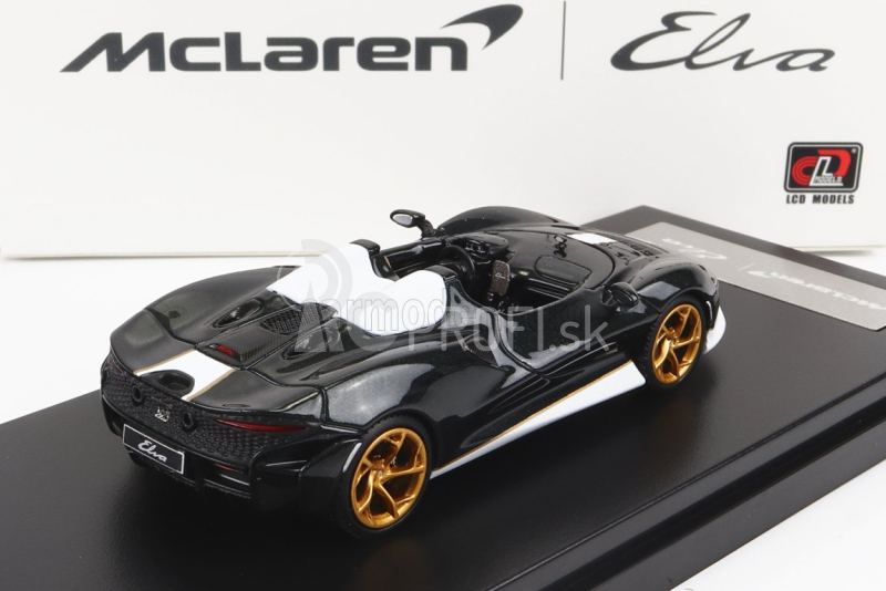 LCD model Mclaren Elva 2020 1:64 zelená biela