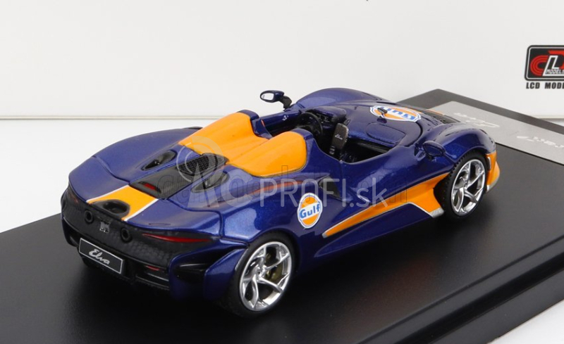 LCD model Mclaren Elva Gulf Livery 2020 1:64 Modrá oranžová