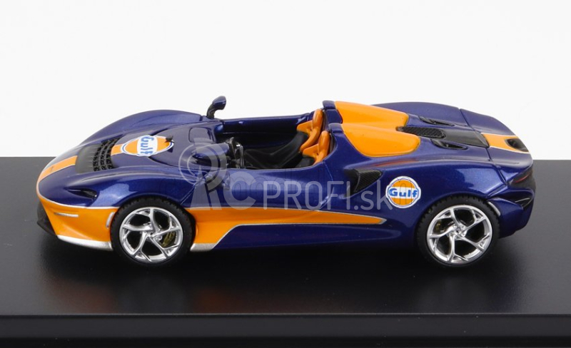 LCD model Mclaren Elva Gulf Livery 2020 1:64 Modrá oranžová