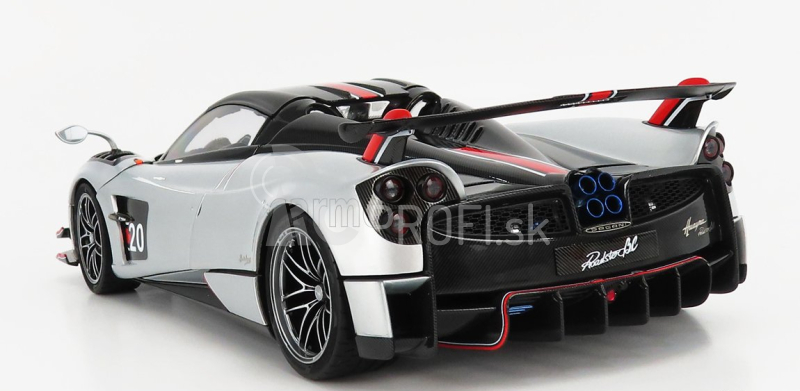 LCD model Pagani Huayra Bc Roadster N 20 2017 1:18 Silver Black