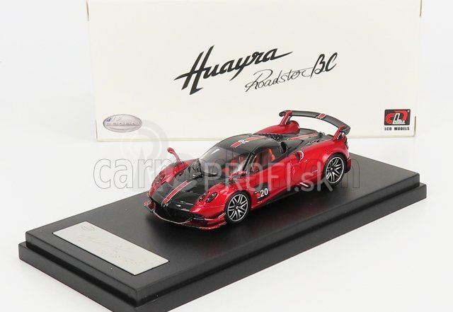 LCD model Pagani Huayra Bc Roadster N 20 2017 1:64 Červená čierna