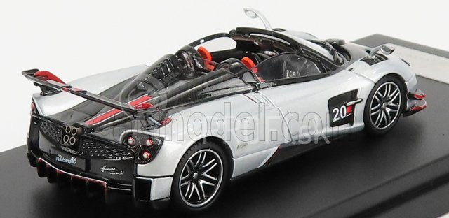 LCD model Pagani Huayra Bc Roadster N 20 2017 1:64 Silver Black