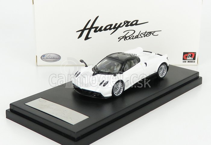 LCD model Pagani Huayra Roadster 2018 1:64 White