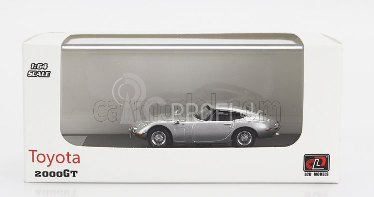 LCD model Toyota 2000gt Coupe 1967 1:64 strieborná