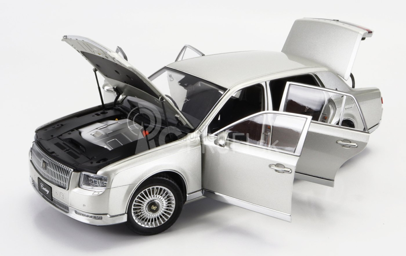 LCD model Toyota Century 2022 1:18 strieborná