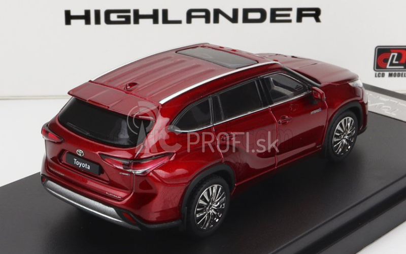 LCD model Toyota Highlander 2022 1:64 Červená