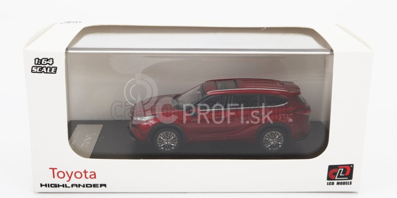 LCD model Toyota Highlander 2022 1:64 Červená