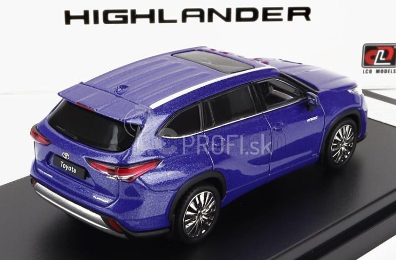 LCD model Toyota Highlander 2022 1:64 Modrá