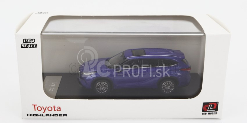 LCD model Toyota Highlander 2022 1:64 Modrá