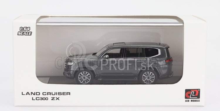 LCD model Toyota Land Cruiser Lc300-zx 2022 1:64 sivá