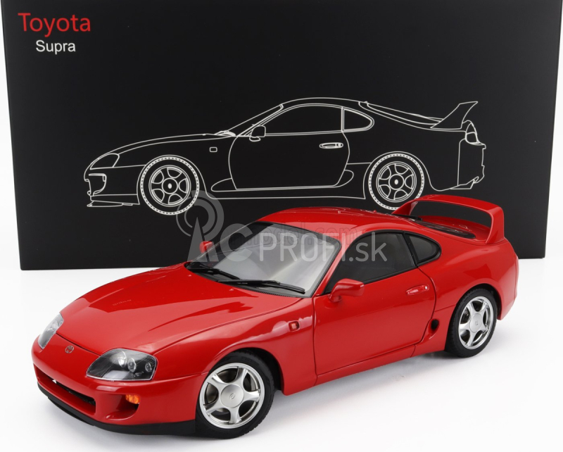 LCD model Toyota Supra Mkiv (a80) Coupe 1993 1:18 Červená