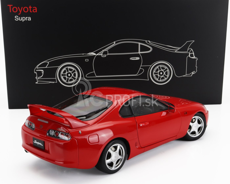 LCD model Toyota Supra Mkiv (a80) Coupe 1993 1:18 Červená