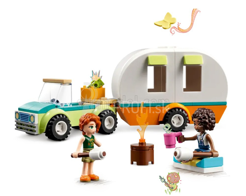 Lego Automobil Lego Friends - Camping Holiday - Auto s prívesom Roulotte - 87 Pezzi - Dieliky Rôzne