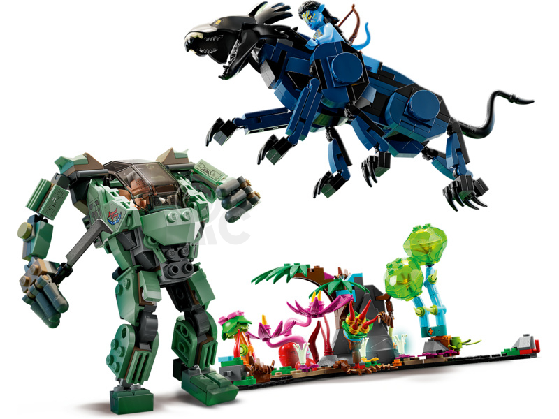 LEGO Avatar - Neytiri a Thanator vs. Quaritch v obleku AMP