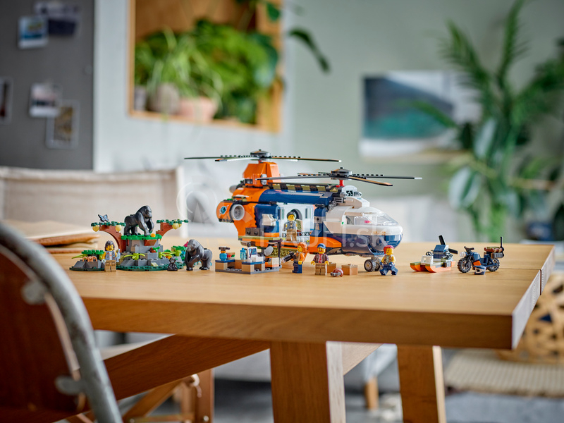 LEGO City - Helikoptéra na prieskum džungle v základnom tábore